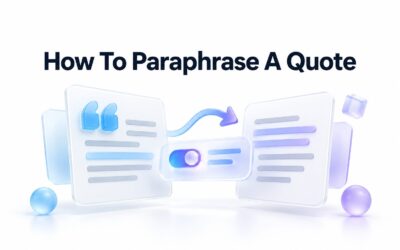 How to Paraphrase a Quote Correctly