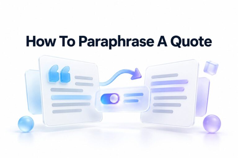 How to Paraphrase a Quote Correctly